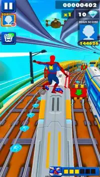 Amazing Super Heroes Running : Subway Home Runner Screen Shot 5