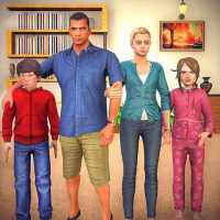 افتراضية أسرة بابا حياة سعيد أسرة محاكاة 3D