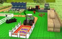 Modern landbouw tractor parkeren spel Screen Shot 1