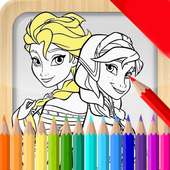 coloring princess happy