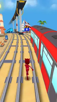 Subway Hero Masks :3D Adventure Run Blue Dash game Screen Shot 2