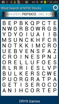 Wall Street Word Search NYSE Screen Shot 0