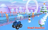 Snowman Monster Car Christmas Train: Gift Collect Screen Shot 0
