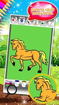 libro para colorear caballos Screen Shot 3