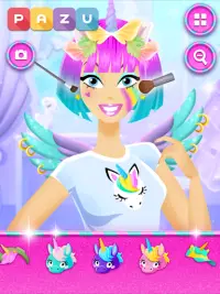 Maquillaje chicas - Juegos de vestir de unicornio Screen Shot 4