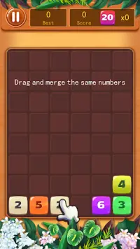 Drag n Merge - Drop Number Block Puzzle Screen Shot 1