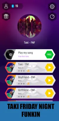 Taki FNF Friday Funny Music Tiles Hop Screen Shot 0