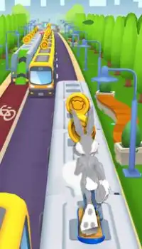 Subway Looney Run - 3D Adventure City Bunny dash Screen Shot 1