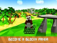 Blocky Panda Simulator - be a bamboo bear! Screen Shot 8