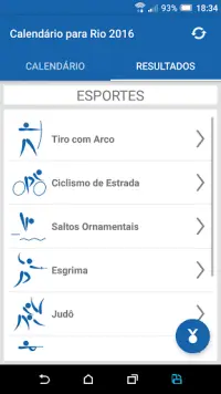 Calendário para Rio 2016 Screen Shot 2