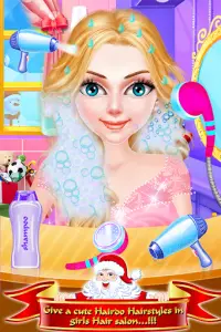 Christmas Girls Makeup & Hair Salon DressUp Games Screen Shot 3