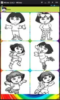 Juego de colorear para Dora Screen Shot 2