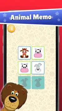 Animal Memo for Kids and Toddlers Screen Shot 0