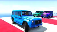 Superheroes Fast Highway Racing: Jeep Games Screen Shot 1