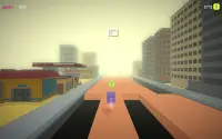 Endless Running Man on Blocky Road Pixel City Screen Shot 2