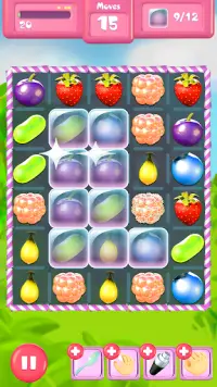 Berries Match Three, connect and crush fruits Screen Shot 0