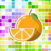 Color de las frutas Pixel Art, por número