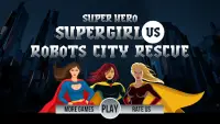 Superhero Supergirl vs Robôs Screen Shot 0