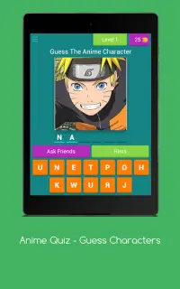 Anime Quiz - Guess Characters Screen Shot 12