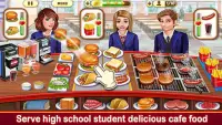 High School Café Girl: Burger Serving Cooking Game Screen Shot 2