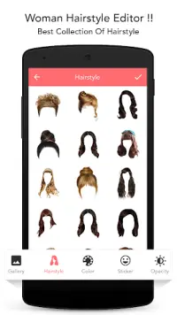 Woman hairstyle photoeditor Screen Shot 3