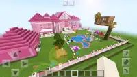 Pink House Minecraft Supermansion Girl Games Free Screen Shot 0