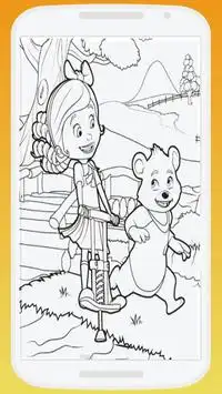 the coloring book for golldie and bear Screen Shot 5