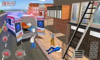 Ambulance Robot City Rescue Game Screen Shot 2