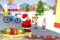 Rider entrega presente bicycle virtual santa BMX Screen Shot 8