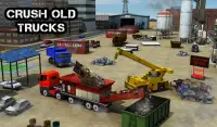Wrecked Truck Crusher Crane 3D Screen Shot 5