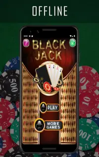 Blackjack 21 - Offline & Free Screen Shot 0