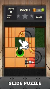 Rolling ball - slide puzzle Screen Shot 1