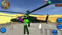 Green Stickman US Police Rope Hero Screen Shot 1