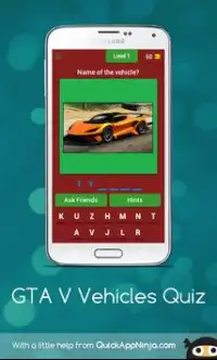 GTA V Vehicles Quiz Screen Shot 0