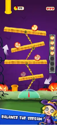 pengembaraan pengimbangan bola halloween Screen Shot 5