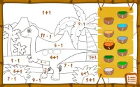 Dino math - free coloring game for kids Screen Shot 2