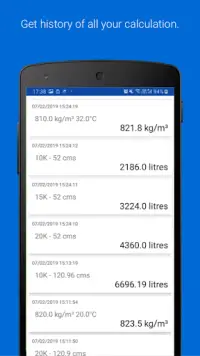 Fuel Density and Volume Calculator Screen Shot 3