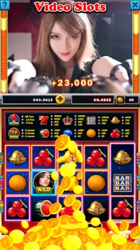 Asian Girl Casino Slots : Model calendar casino Screen Shot 2