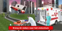 Autorijden Simulator Spellen: Vliegen Ziekenwagen Screen Shot 2