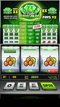 Triple Emeralds Slots HD Screen Shot 0