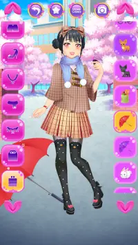 Japanese Girls - Anime Makeup & Dress up Screen Shot 7