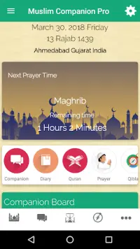 Muslim: Prayer Times, Qibla Compass, Athan, Quran Screen Shot 0