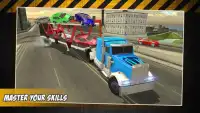 سائق شاحنة مدينة الشحن 2017 Screen Shot 7