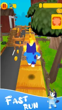 Subway Blue dog Adventure pet runner Screen Shot 2