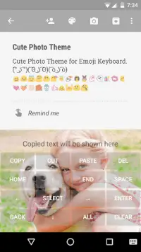 Cute Photo Emoji Keyboard Skin Screen Shot 7