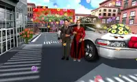 ليموزين سيارات الزفاف 3D سيم Screen Shot 0