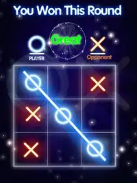 Tic Tac Toe - 네온 글로우 Screen Shot 2