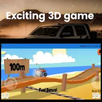 4 wheel monster truck race end Screen Shot 3