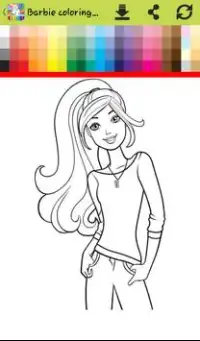 How to color princess barbi (painting games girls) Screen Shot 4