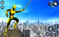 Green Robotic Rope Hero - Real Gangster Crime City Screen Shot 0